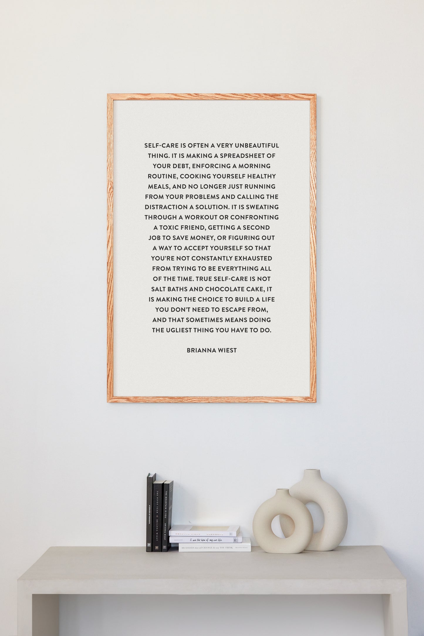 Self-Care Is An Unbeautiful Thing — Framed Print