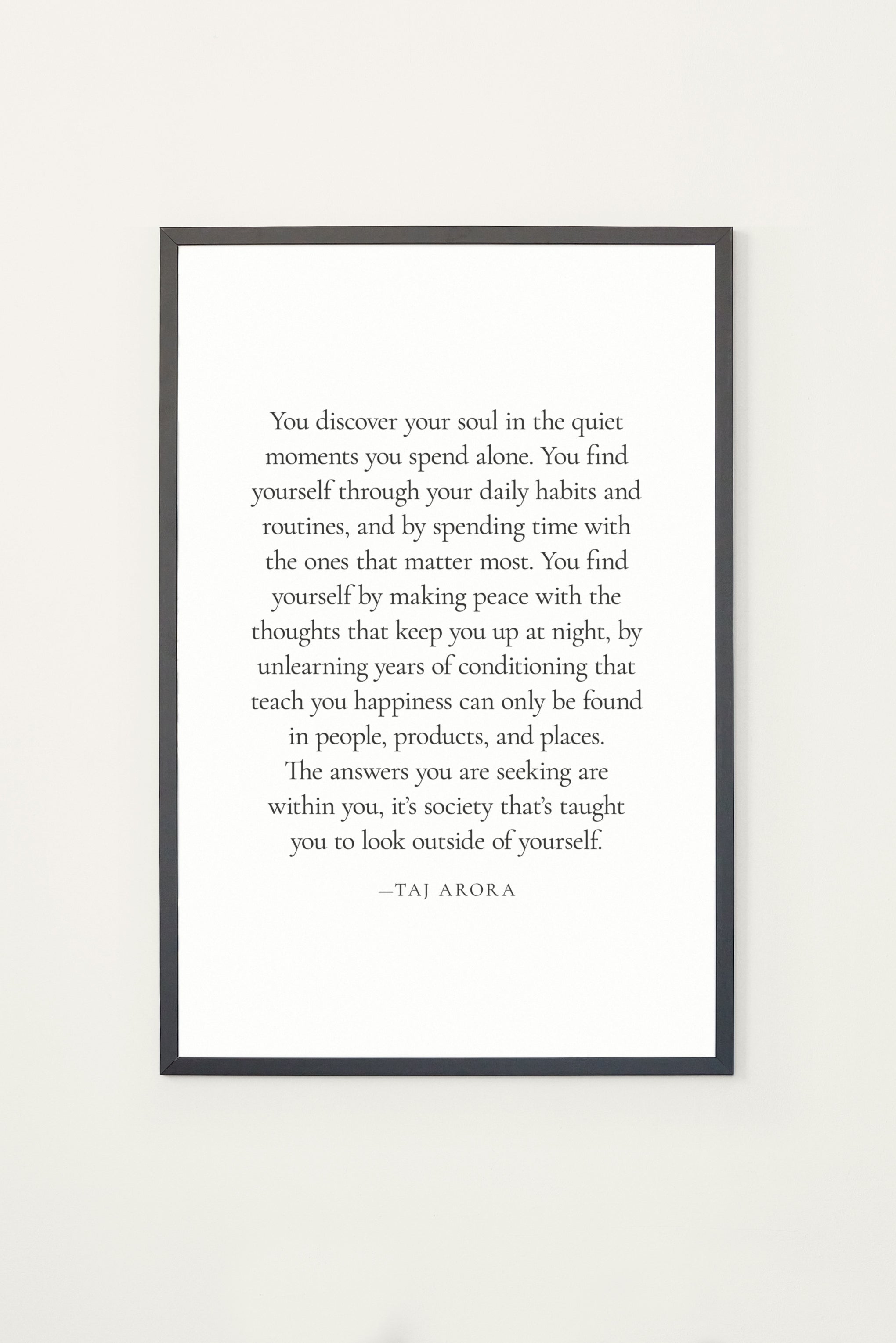 Taj Arora You Discover Your Soul Print - Shop Catalog